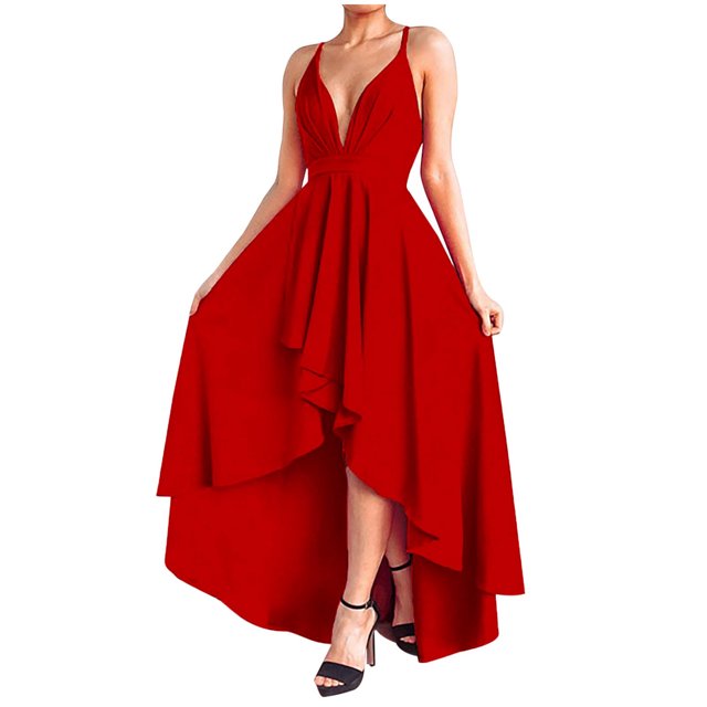 EQWLJWE Robes d'Été pour Femmes 2023 Robes pour Ados Mode Femmes Été Décontracté Uni Col en V Camis Sans Manches Gilet Robe Longue