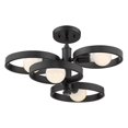 thumbnail image 3 of Golden Lighting 8330-4SF BLK Sloane 4-Light Semi-Flush Ceiling, Black, 3 of 5