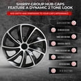 thumbnail image 3 of Wheel Cover Kit, 17 Inch Hubcaps Set of 4 Automotive Hub Caps with Universal Snap-On Retention Rings, 2-Tone ABS Plastic Black and Silver Rim Covers for All Makes, Models (SG-5084-DP-17), 3 of 7