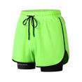 thumbnail image 2 of Styesk Mens Shorts Men Large Size Solid Color Casual Fashion Loose Sports Three-quarter Pants Drawstring Pockets Double Layer Exercise Shorts Pants, 2 of 6