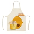 thumbnail image 4 of WIFKLSIIPG Festival Printed Linen Sleeveless Apron Kitchen Oil and Stain Sleeveless Cover Kitchen Apron, 4 of 8