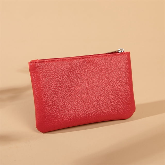 Boovnll Purses for Women, New Lychee Pattern Zipper Coin Purse-Thin Short Card Coin Key Organizer Pouch Bag, Purse, Purses, Handbags