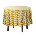 thumbnail image 1 of Vargottam Indoor/OutdoorRoundTablecloth 58 InchRoundTableau ImperméablePatioTableCoupes,Printemps/ÉtéPour Backyard CircularTable/Bbqs/Picnic -Jaune, 1 of 8