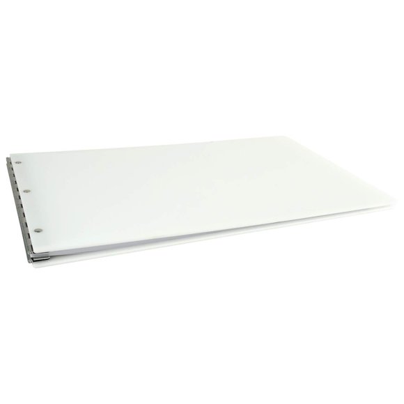 11x17 Screw Post Binder Acrylic Panel with Fixed Posts White