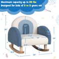 thumbnail image 4 of Costway Kids Rocking Chair Children Armchair Velvet Upholstered Sofa w/ Solid Wood Legs, 4 of 10