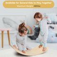 thumbnail image 4 of Goplus Wooden Wobble Balance Board Kids 35'' Rocker Yoga Curvy Board Toy w/ Felt Layer, 4 of 10
