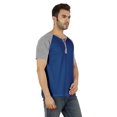 thumbnail image 2 of Inkmeso Short Raglan Sleeve Cotton Lightweight Solid T-Shirts Classic Henley T-Shirt For Mens, 2 of 7