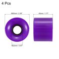 thumbnail image 2 of Unique Bargains Roues de Longboard 60 mm Roue de Planche à Roulettes Roues de Rue pour Planches à Roulettes Roues Cruiser 78 A, Violet Lot de 4, 2 of 4