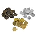 thumbnail image 1 of Baohd 20x Round Pendant Blank Cabochon Base Setting DIY Jewelry Tray 30mm Golden, 1 of 9