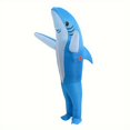 thumbnail image 1 of 2 Sizes  Cute Unique Standing Shark Design Inflatable Suit  Halloween Christmas Play Inflatable Costume Props, 1 of 6
