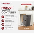 thumbnail image 2 of Rev-A-Shelf Pullout Trash Can 35 qt. for Kitchen Cabinets, Gray, RV-12KD-13C-S, 2 of 10