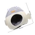 thumbnail image 4 of FONDOTIN Puffer Shape Cat Cave Bed Semi Enclosed Cozy Nest For Cats Pets For Indoor Use For Resting Playing, 4 of 5