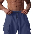 thumbnail image 4 of Plebaso Pantalon Cargo pour Homme, Pantalon de Randonnée Décontracté à Cordon, Léger, Uni, Pantalon de Travail d'Extérieur pour Homme, 4 of 5