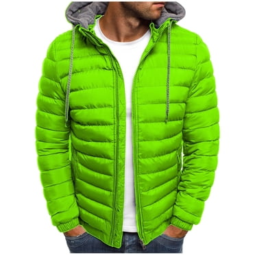 Pisexur Men's Hooded Winter Coat Warm Puffer Jacket Thicken Cotton Coat with Removable Hood