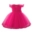 thumbnail image 1 of Toddler Mesh Tutu Dresses Ruffle Sleeve Multi-layer Tulle Flower Wedding Birthday Summer Baby Girls Dress 6M-3Y, 1 of 9