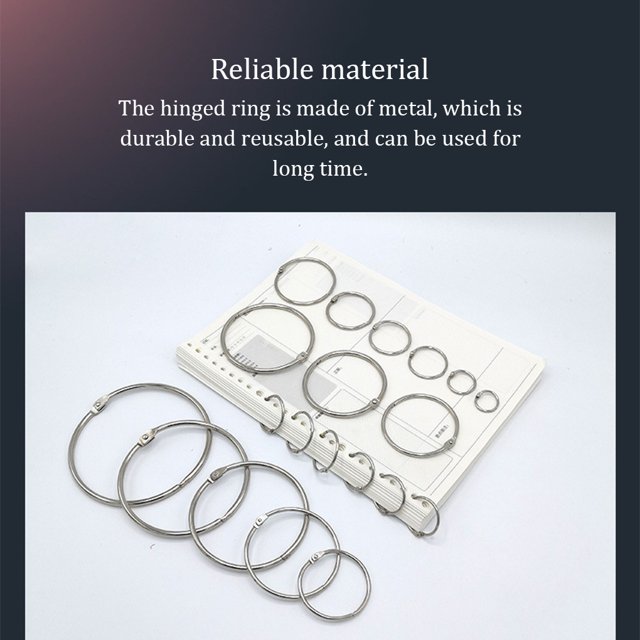 Hinged Links Ring Book Binder Photo Binder Portable Scrapbooks Albums Calendars Photo Binding Rings Portable DIY Making Handicraft Supplies Type 3