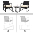 thumbnail image 2 of Boutique Home 3-Piece Bistro Outdoor Patio Furniture Set, 2 of 7