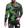 thumbnail image 2 of Meichang T-Shirt à Manches Longues pour Homme Grand, T-Shirts Graphiques pour Hommes Tendance à Imprimé Camouflage, T-Shirts Amusants à Col Rond Confortables à Manches Longues pour Hommes, 2 of 5