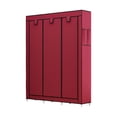 thumbnail image 1 of Red Dustproof Closet Wardrobe Multifunctional Fabric Storage Cabinet Assembly Organizer For Home Bedroom Portable Space Saving Storage Solution Easy Setup H-18 Red, 1 of 6