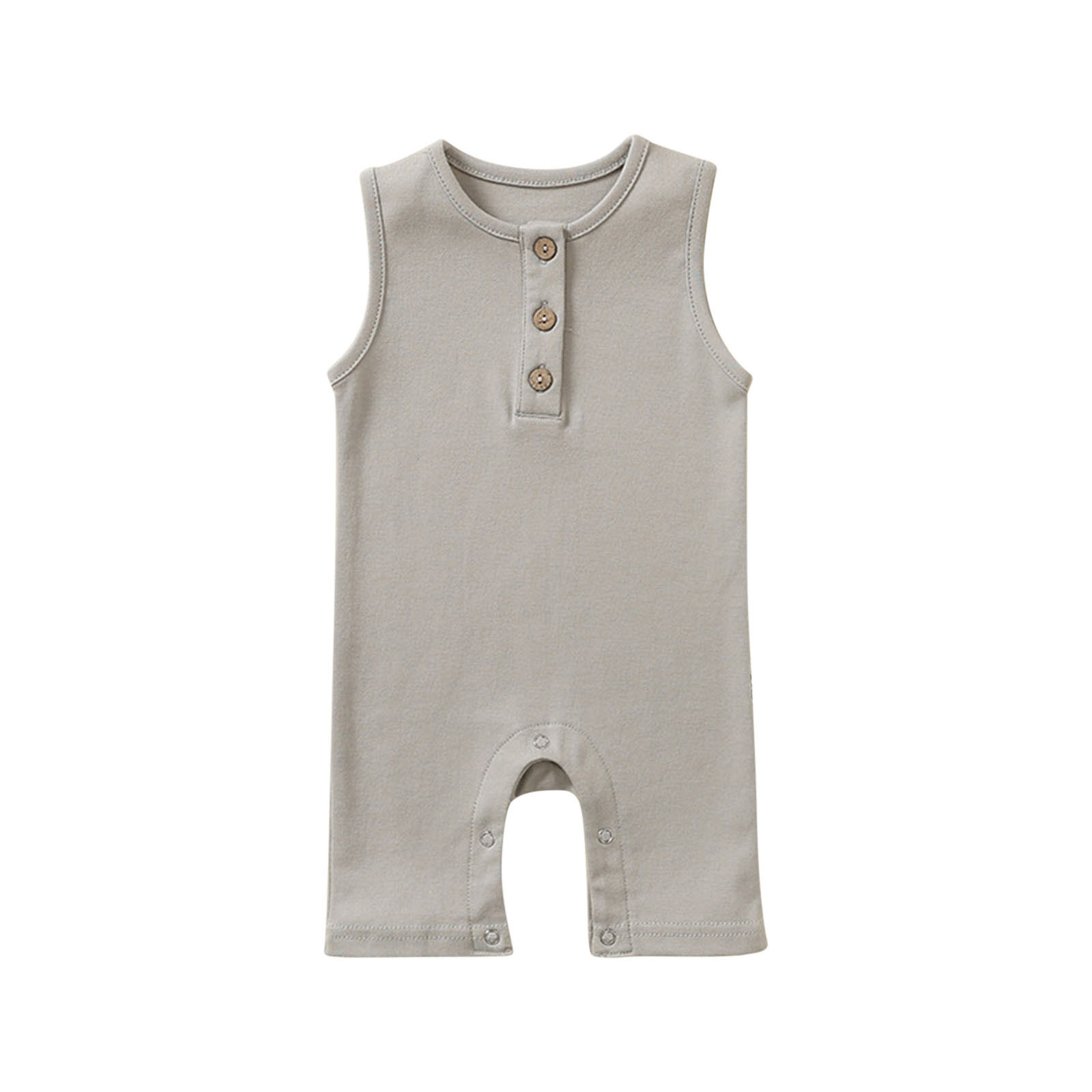 Birdeem Barboteuse Combinaison Sans Manches Unie pour Tout-Petits Filles Garçons