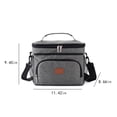 thumbnail image 3 of Insulated Leakproof Soft Cooler Bag, 36L Capacity, Portable Collapsible Tote for Lunch, Groceries, Camping, Road Trips, Gray, 29x24x22cm, 3 of 7