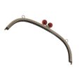 thumbnail image 1 of Maytalsory Metal Arch Frame Kiss Clasp Purse Bag DIY Bead Head Lock Red 24.5cm 1Set, 1 of 6