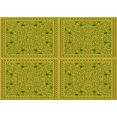 thumbnail image 1 of Ahgly Company Machine Washable Indoor Rectangle Transitional Dark Yellow Green Area Rugs, 4' x 6', 1 of 7