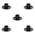 thumbnail image 3 of Thinsony Pillar Candle Holder Candlelight Home Decor Party for Dining Christmas Black Small 5Set, 3 of 6