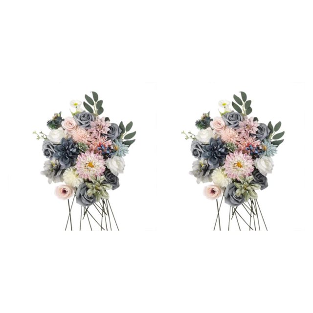 Youkk Transform Space Elegant Artificial Flower Arrangements Wide Application BLUE PINK LH004 2Set