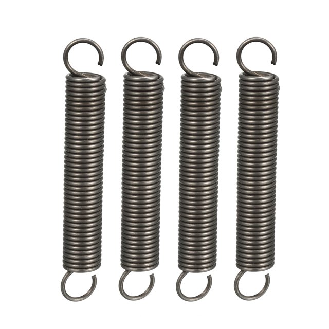 Unique Bargains Fil à Ressort Compressé Prolongé Diamètre 0.047 Pieds, OD 0.39 Pieds, Longueur Libre 2.76 Pieds Acier à Ressort Petit Crochet Double Tension Spri