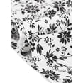 thumbnail image 5 of INSPIRE CHIC Robe Décontractée à Fleurs pour Femme avec Poches Col Ras du Cou Manches Courtes Boho Fluide Midi Robes S Blanc, 5 of 5