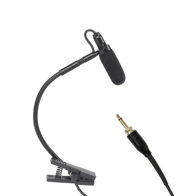 bedienty Instrument Microphone Condenser Clip Metal for Stage Sax Performance Trumpet Black L3
