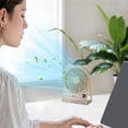 thumbnail image 4 of Portable 5-Speed Hanging Card Fan with Large Battery and Phone Holder, Desktop Wall Mount Cooling Fan for Office Home and Personal Use, 4 of 6