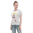 thumbnail image 4 of T-Shirt Basique à Manches Courtes pour Femmes Sailor Moon Lièvre Lunaire, 4 of 6