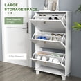thumbnail image 4 of HOMCOM Armoire à Chaussures Moderne avec 3 Tiroirs Basculants pour 12 Paires de Chaussures, 4 of 10