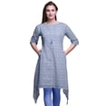 thumbnail image 1 of Bimba Hauts à Imprimé Floral de Marguerites Bleues pour Femmes Kurti Asymétrique Robe d'Été pour Filles XXX-Large, 1 of 6
