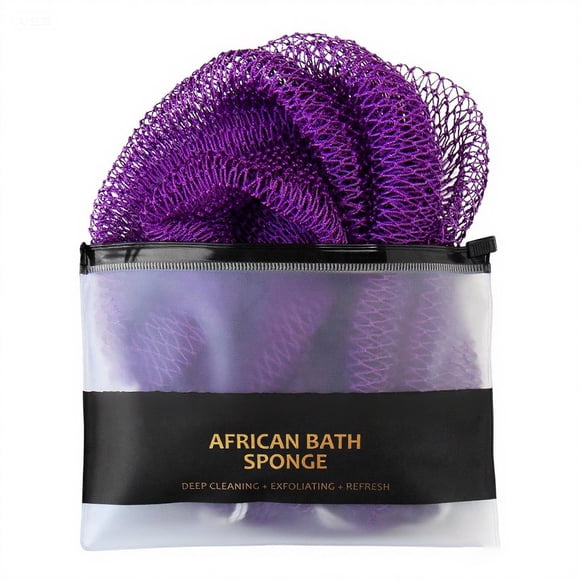 Éponge en Filet Africaine Véritable Éponge Exfoliante Corporelle Africaine avec Nœuds, Débarbouillettes de Douche en Filet Africain pour Exfolier le Corps, Accessoires de Bain, Décorations d'Halloween, Décorations d'Halloween Extérieures F