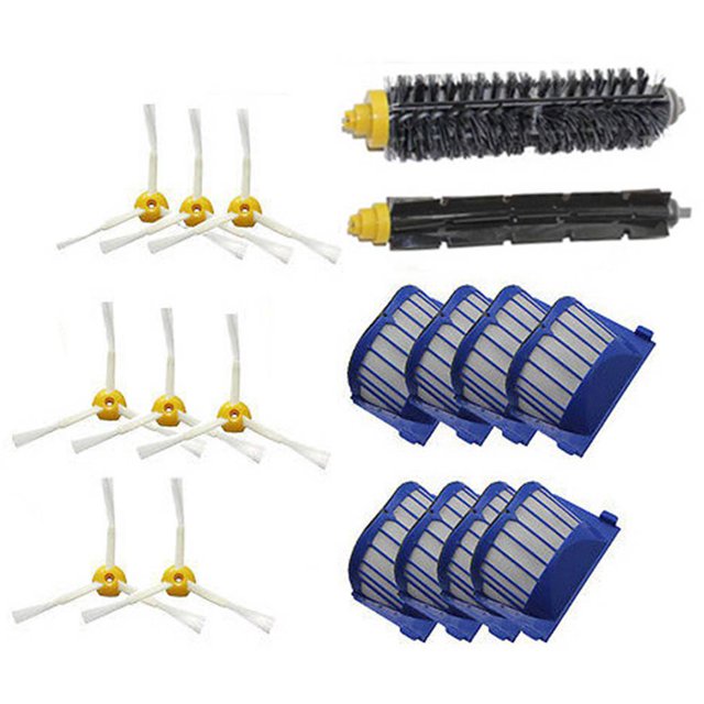 Xingzhi 18PCS/Set Bristle Flexible Beater Brush Filter Side brush for iRobot Roomba for iRobot Roomba 600 Series Vacuum Cleaner Accessories