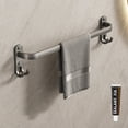 thumbnail image 1 of Meitianfacai Towel Rack Towel Holder, Gray Towel Rack Without Punching Storage Rack For Storage Bathroom Hanging Rack Wall Mounted Bathroom Towel Hanging Rod Single Pole Hook 2-in-1, 1 of 6