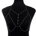 thumbnail image 4 of LYMAYTER Bralette Chain Bra Chain - AdjUS-CYYLtable, Golden/Silver, Inlaid Tassel, Club Accessory, 4 of 7