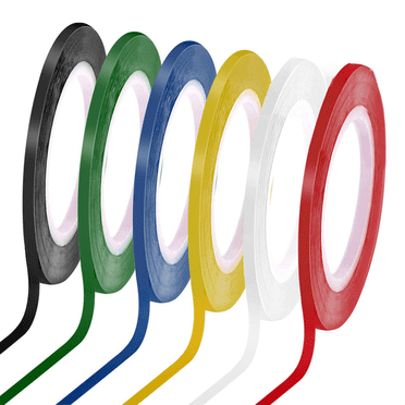 6 Rouleaux de Ruban pour Tableau Blanc 1/8 Ruban Fin pour Tableau Blanc Lignes de Ruban Effaçable à Sec Ruban d'Art Ruban Électrique, 108 Pieds par Rouleau