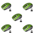 thumbnail image 3 of crativent Computer 2.4Ghz Wireless Optical Mouse Quick Speed 6 Buttons Plastic Gaming Mice DPI Adjustable Portable Accessory Green 5Set, 3 of 6