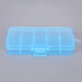 thumbnail image 4 of 10 Grid Plastic Jewelry Removable Storage Box Grid Organizer Storage Beads Earring Container Blue, 4 of 5