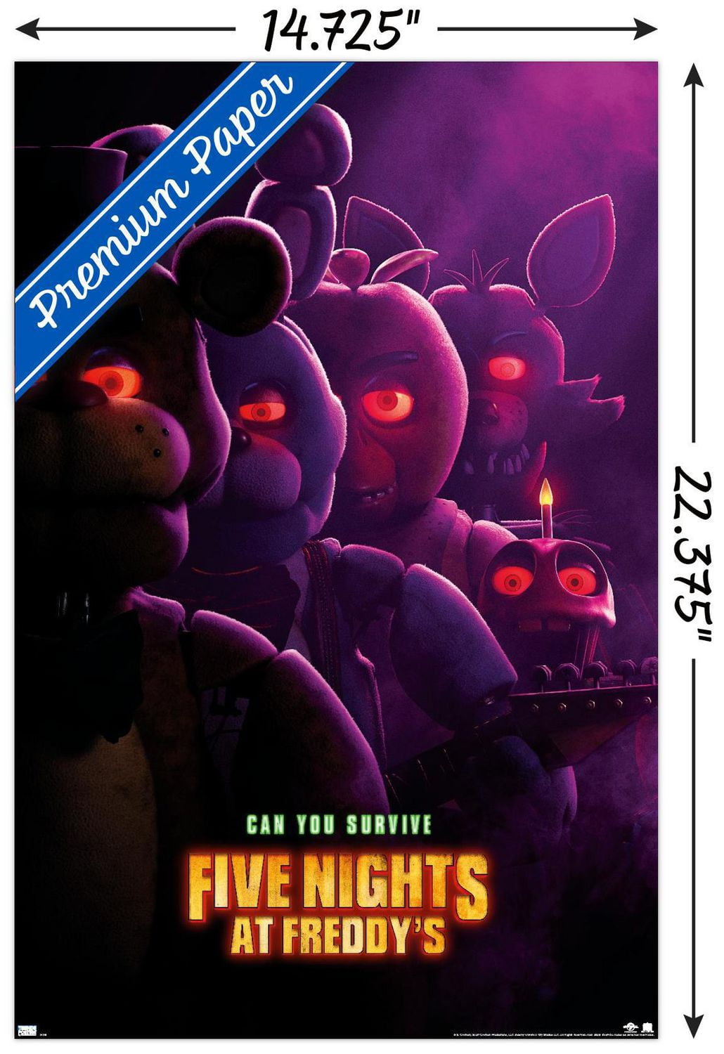 Five Nights at Freddy's Movie - Teaser One Sheet Wall Poster, 22.375" x 34"