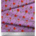thumbnail image 3 of Soimoi Rayon Fabric Leaves & Strawberry Fruits Print Fabric by the Yard 42 Inch Wide, 3 of 3