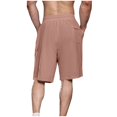 thumbnail image 4 of Diufon Men's Athletic Shorts Cotton Linen Drawstring Waisted Outdoor Sport Shorts Spring Summer Shorts with Pockets, 4 of 5