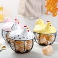 thumbnail image 2 of Egg Storage Basket Chicken Shape Decoration Iron Anti-slip Egg Storage Container for Kitchen(Black), 2 of 10