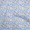 thumbnail image 1 of oneOone Viscose Chiffon Blue Fabric Abstract Floral Craft Projects Decor Fabric Printed By The Yard 42 Inch Wide, 1 of 5