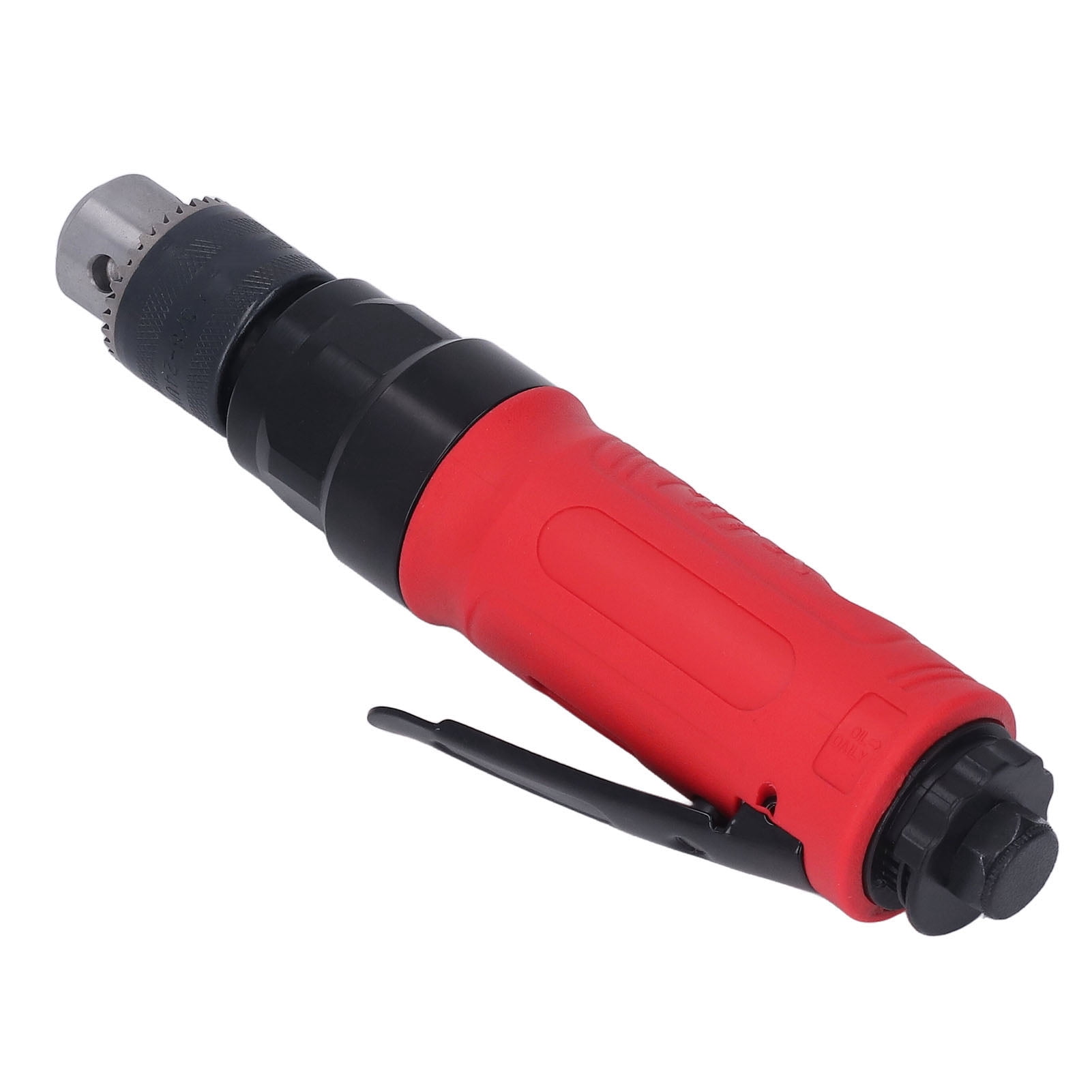 3/8in Air Straight Drill, High Efficiency Pneumatic Power Drill Zinc Alloy Body 2500rpm with Intake Port for Drilling Projects