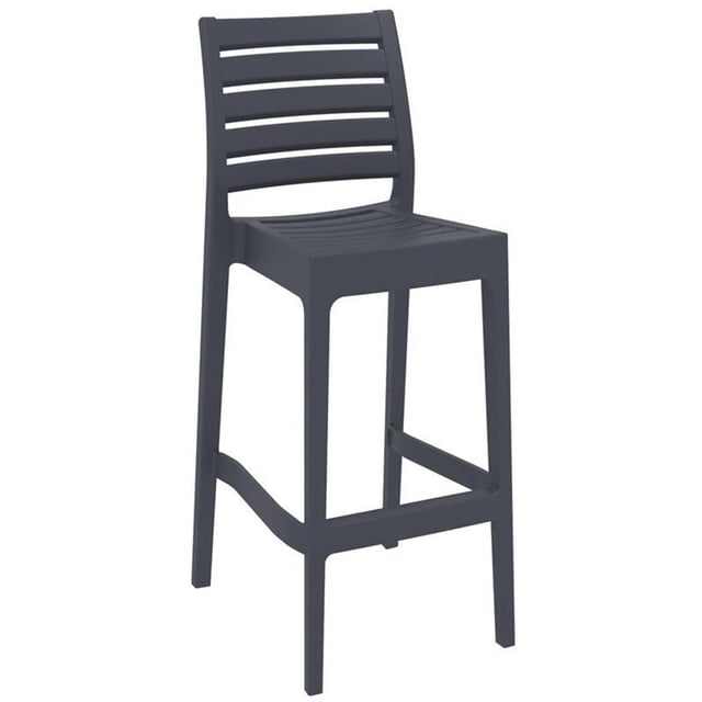 Compamia Ares Tabouret de Bar d'Extérieur - Ensemble de 2, Gris Foncé